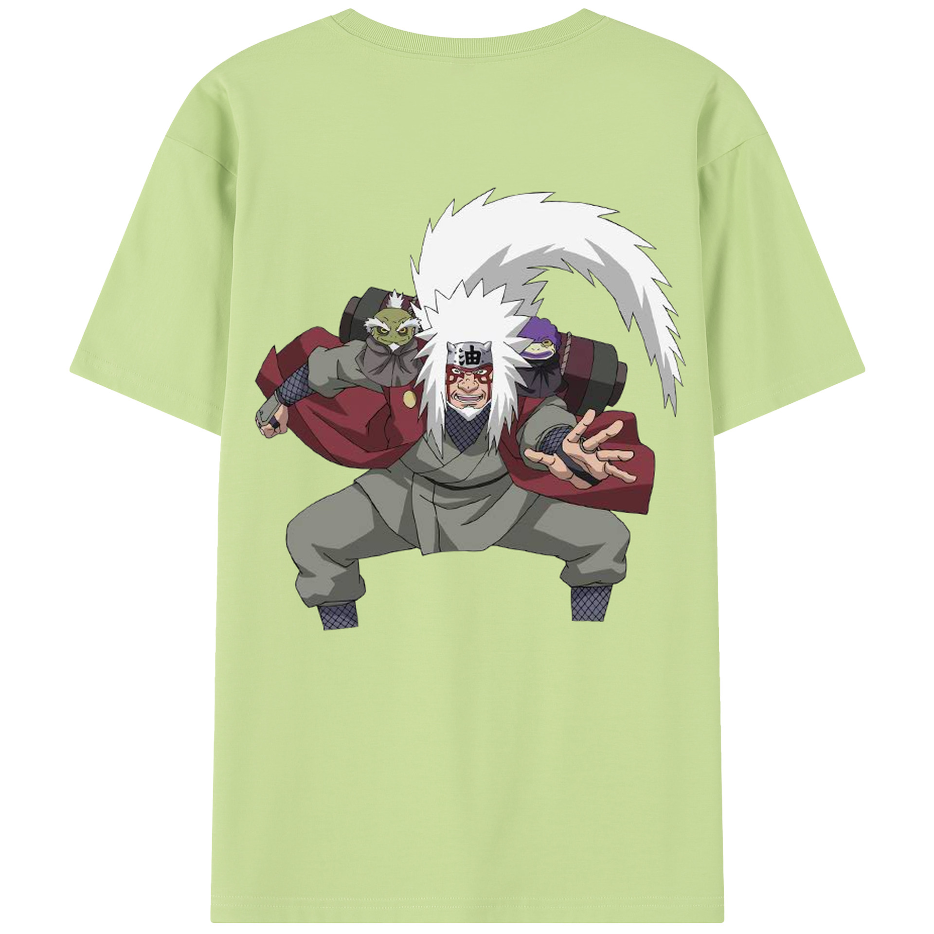 （画像用） NARUTO -ナルト- 自来也（じらいや） Jiraiya 綿100％半袖Tシャツ（背面プリント）